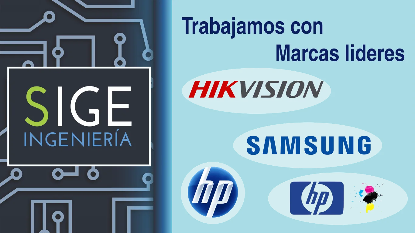 Trabajamos con marcas líderes: Hikvision, Samsung y HP