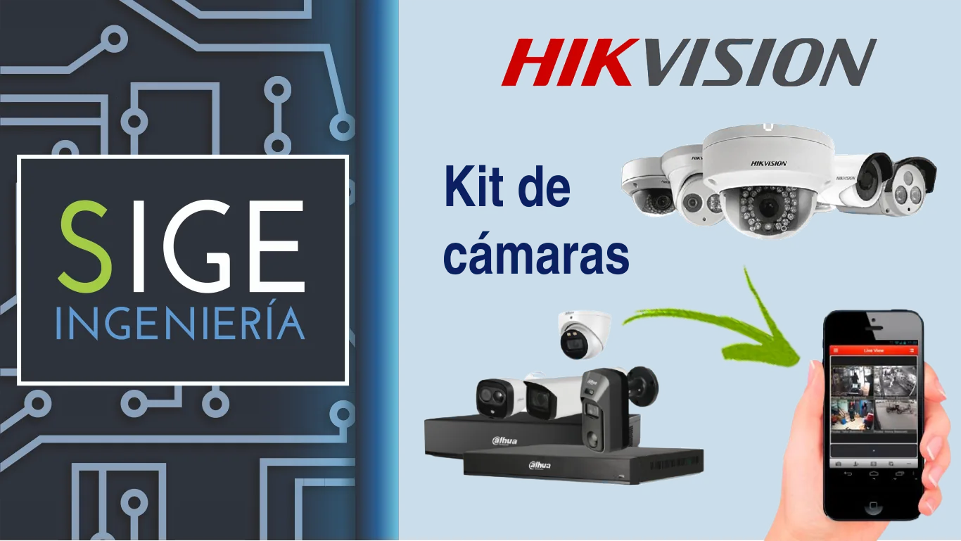 Kit de cámaras de seguridad con monitoreo desde el celular